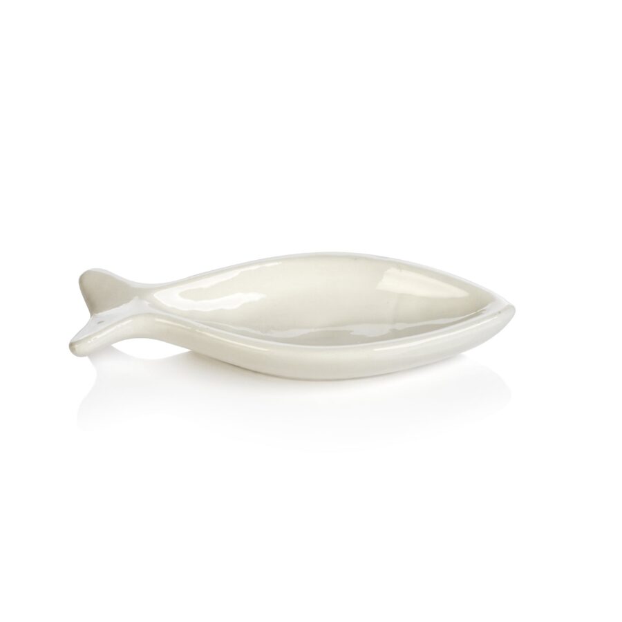 White Ceramic Fish Bowl